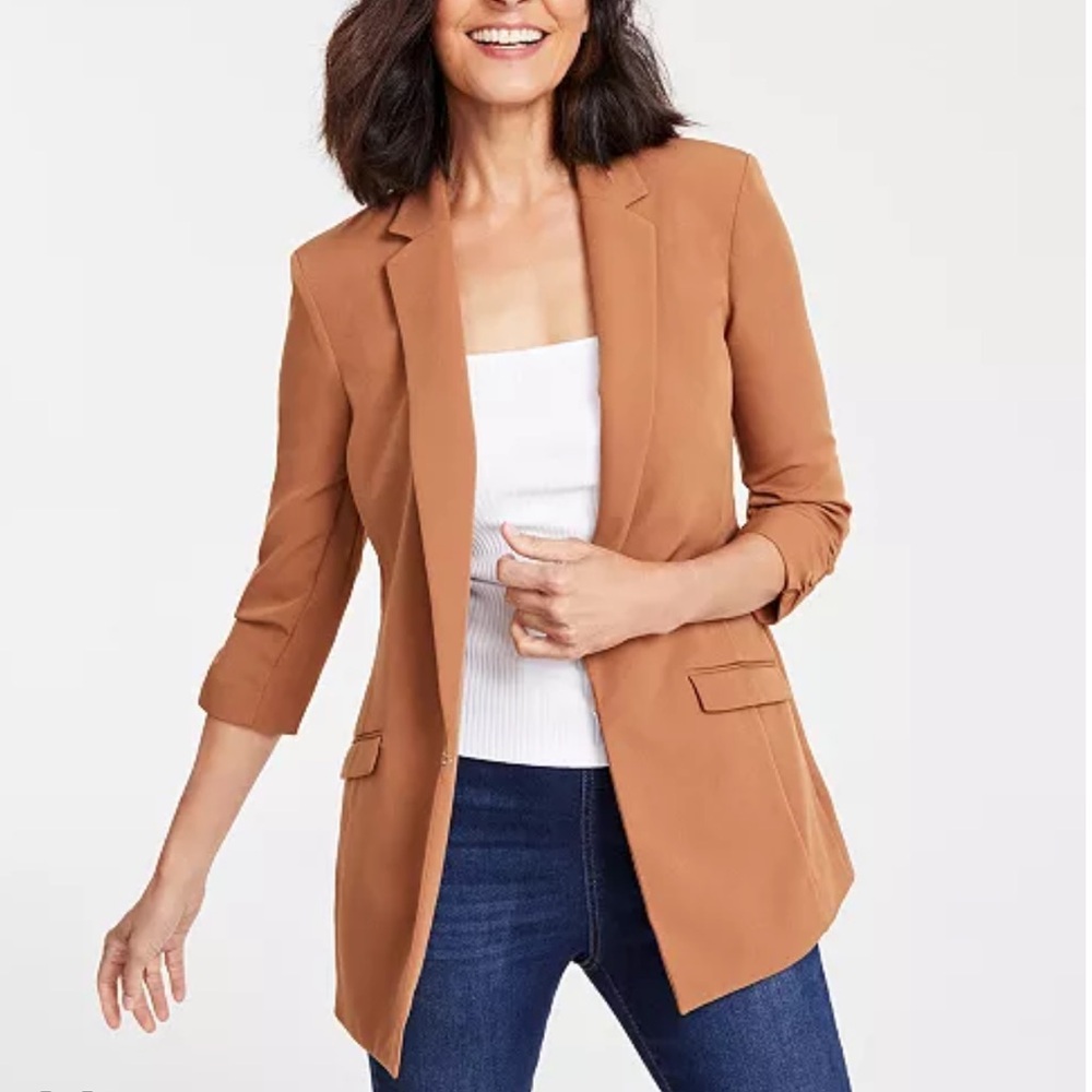 Women's Tan Blazer and Pant Set